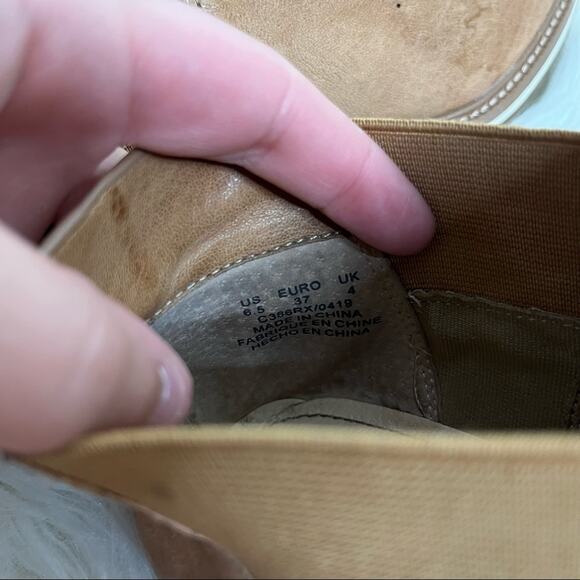 Kelsi Dagger Brooklyn Crestone Brown Leather Cut Out Ankle Booties Size 6.5